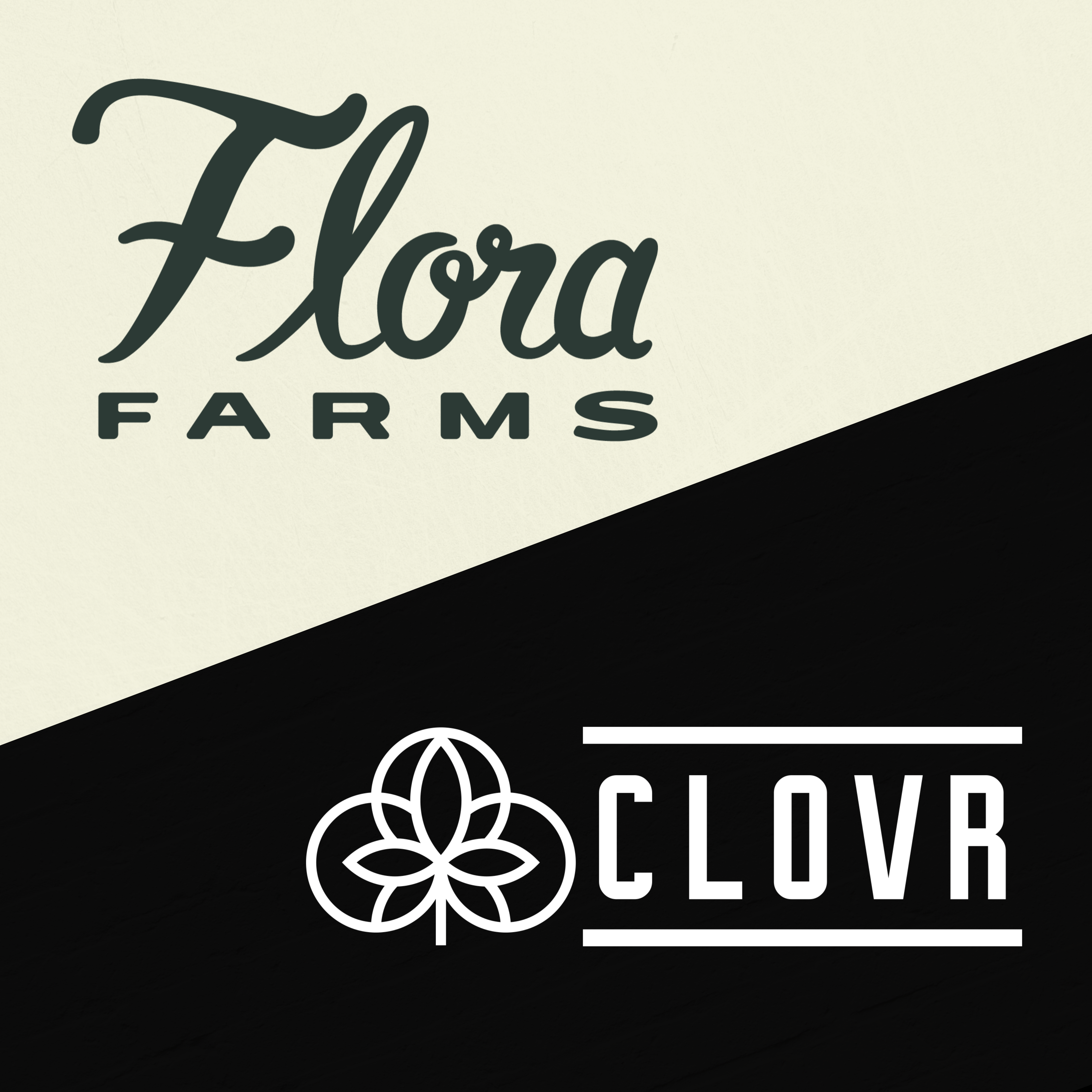 flora farms and clovr logos