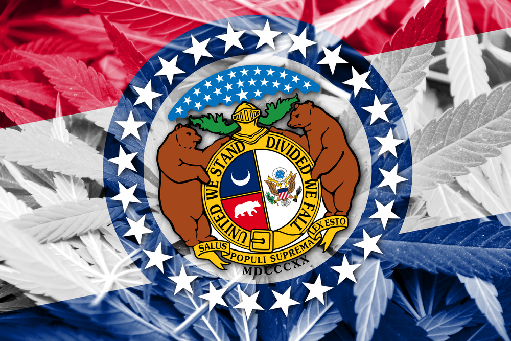 missouri state seal and marijuana leaves