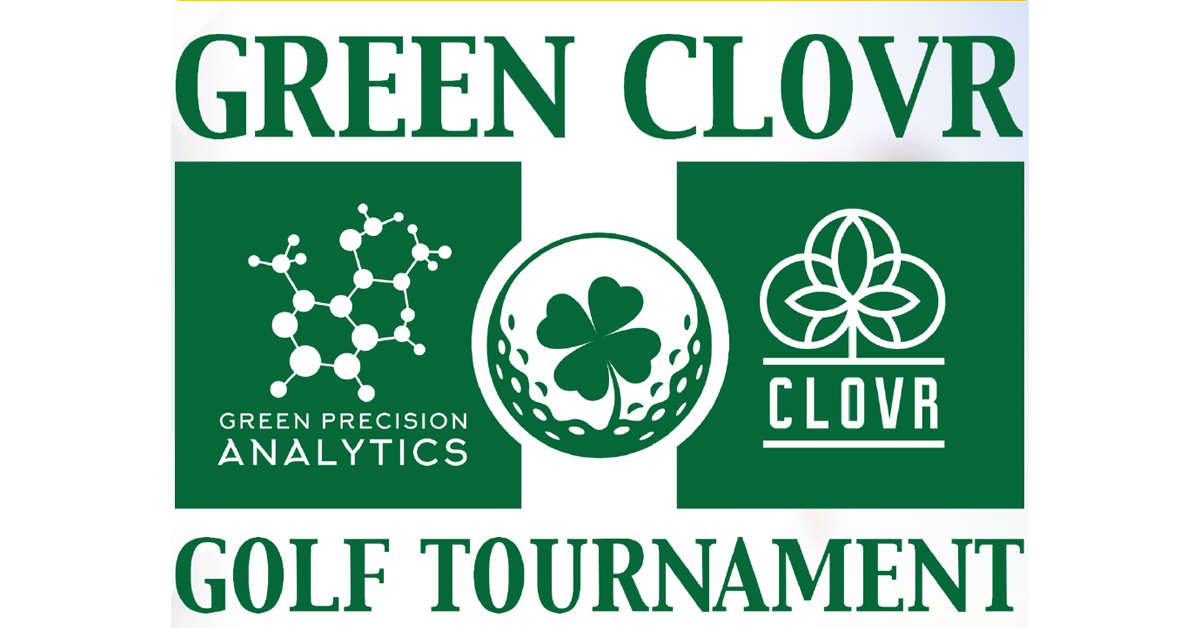 CLOVR and Green Precision Analytics Golf Tournament flyer