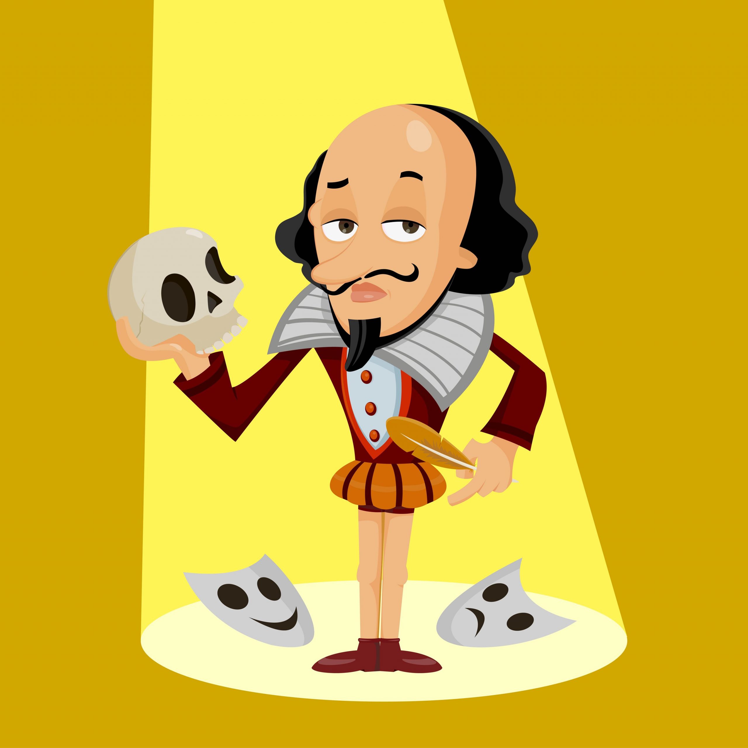 cartoon of william shakespeare