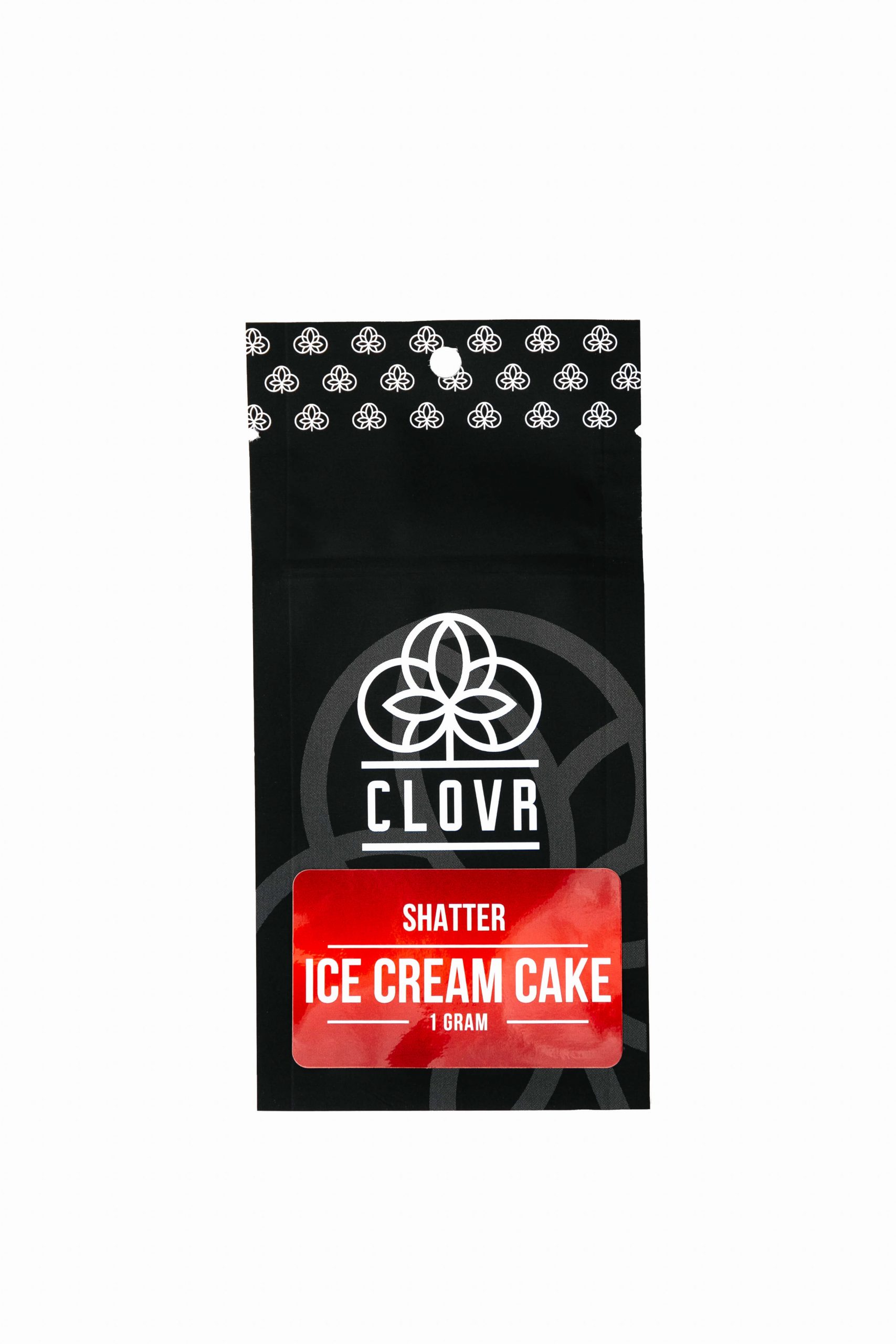 clovr marijuana shatter concentrate ice cream cake packaging