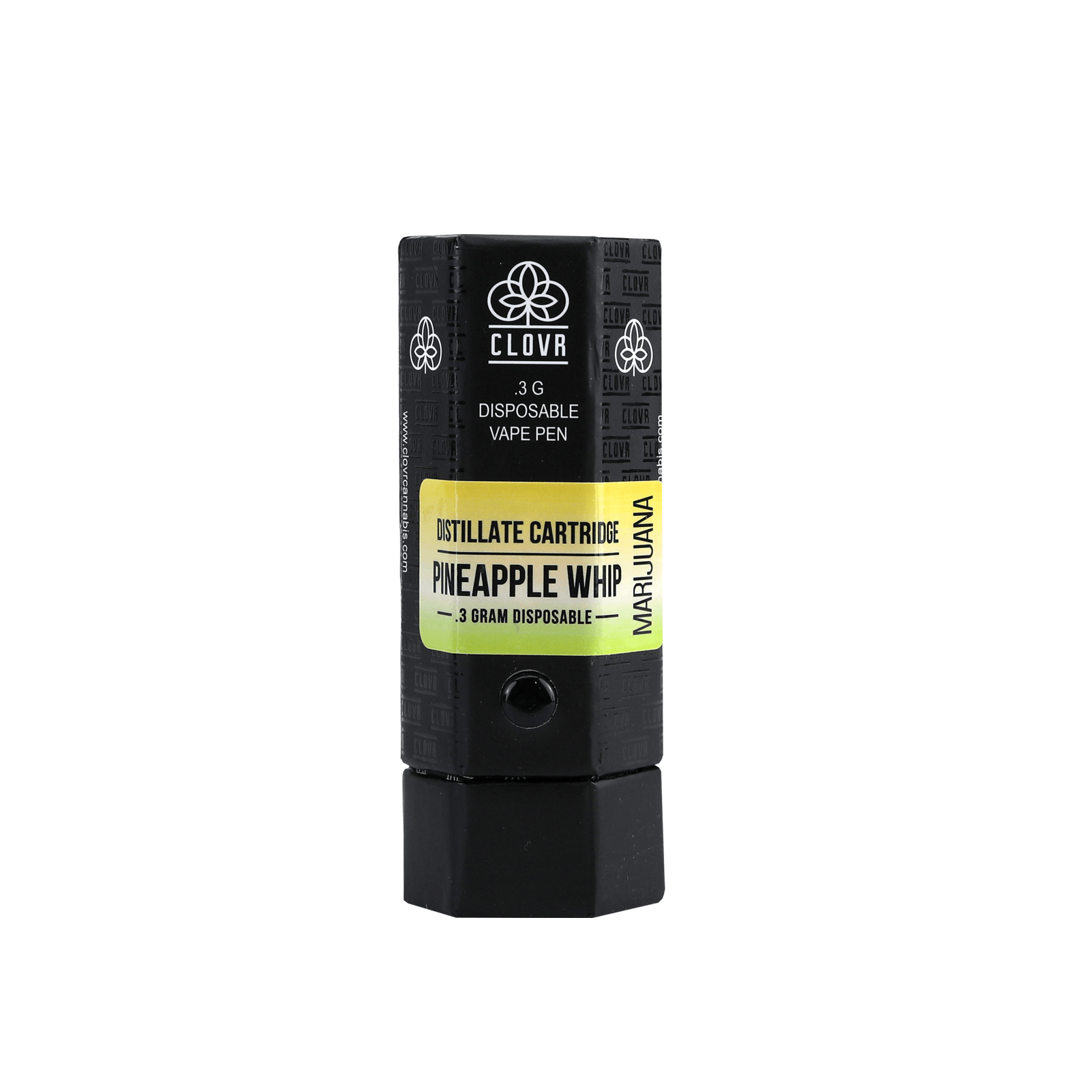 clovr marijuana distillate cartridge pineapple whip packaging