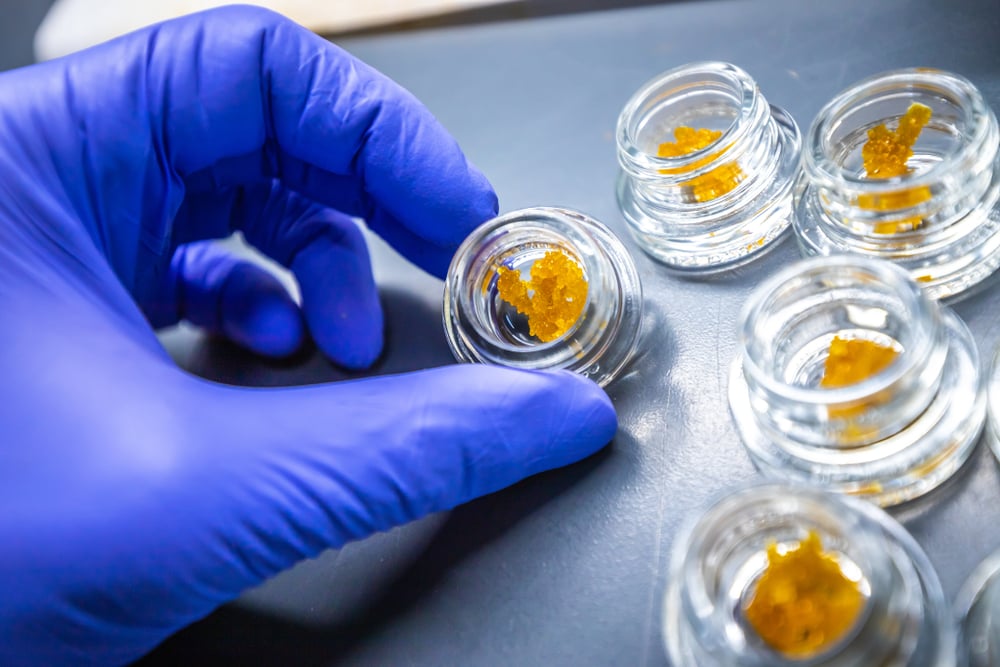 marijuana concentrates in small jars