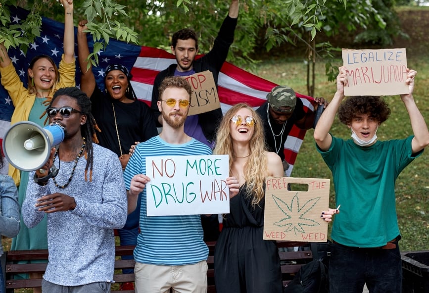 people protesting the war on drugs