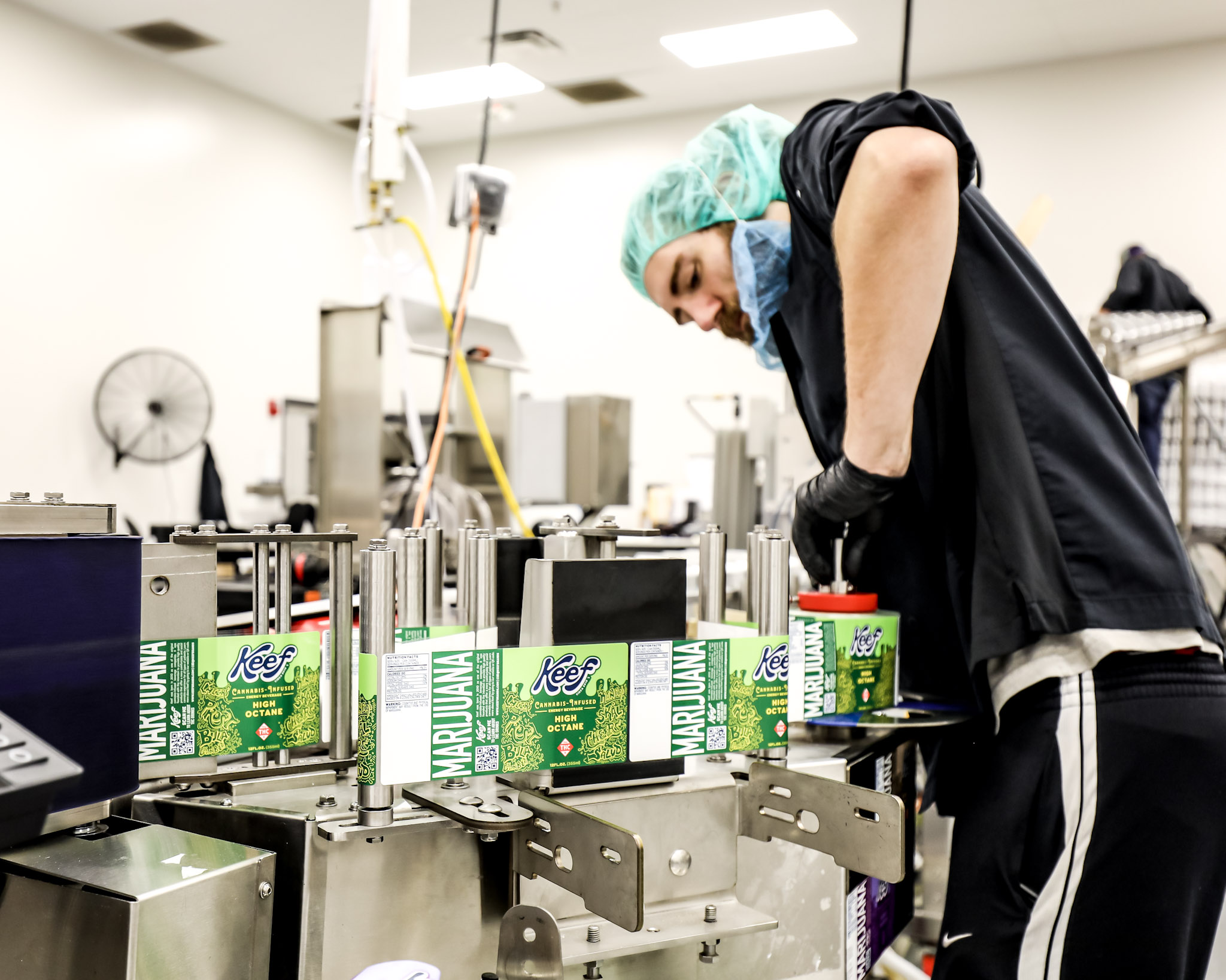 clovr team members prepare keef marijuana infused drinks