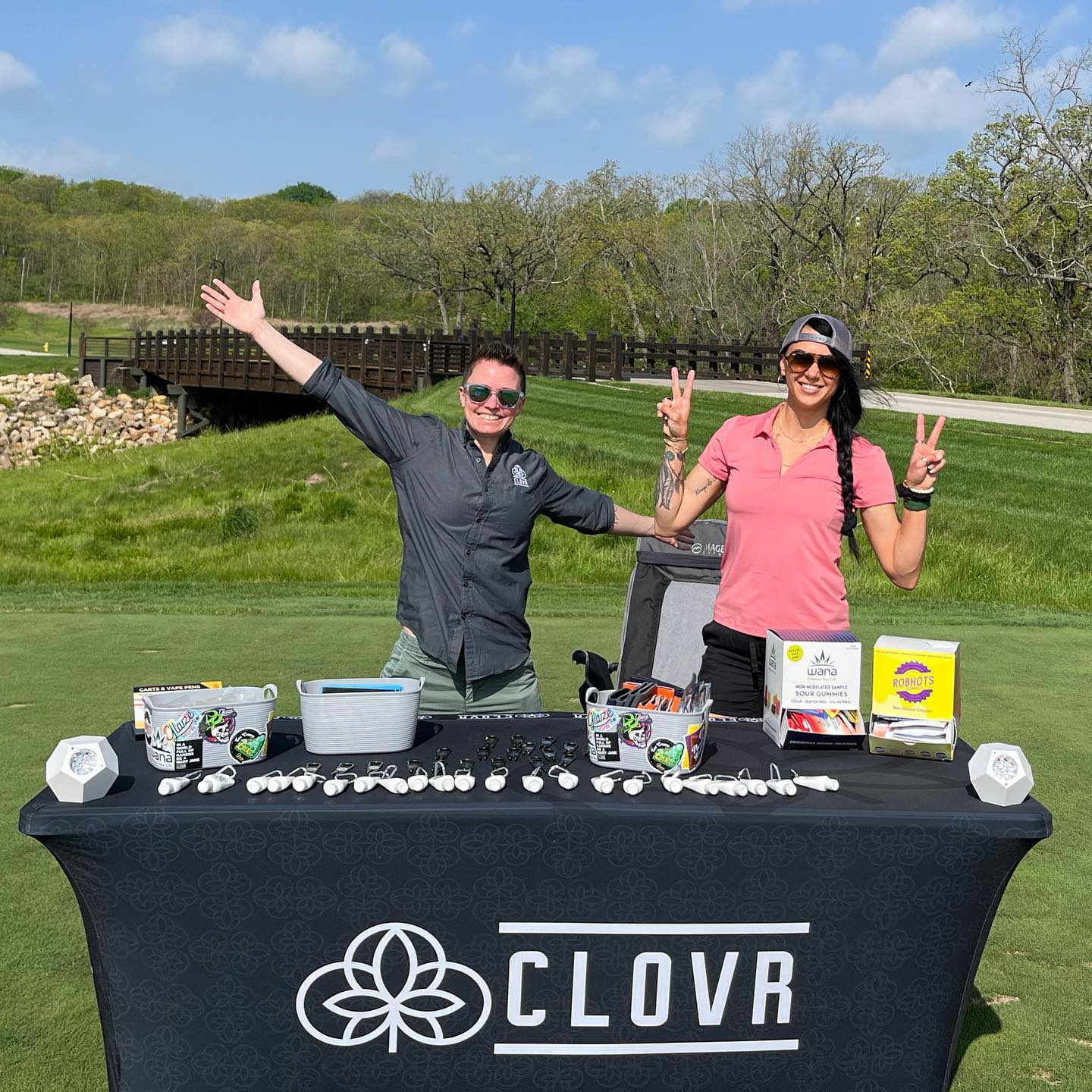 bethanie white and tara holm at a golf tournament