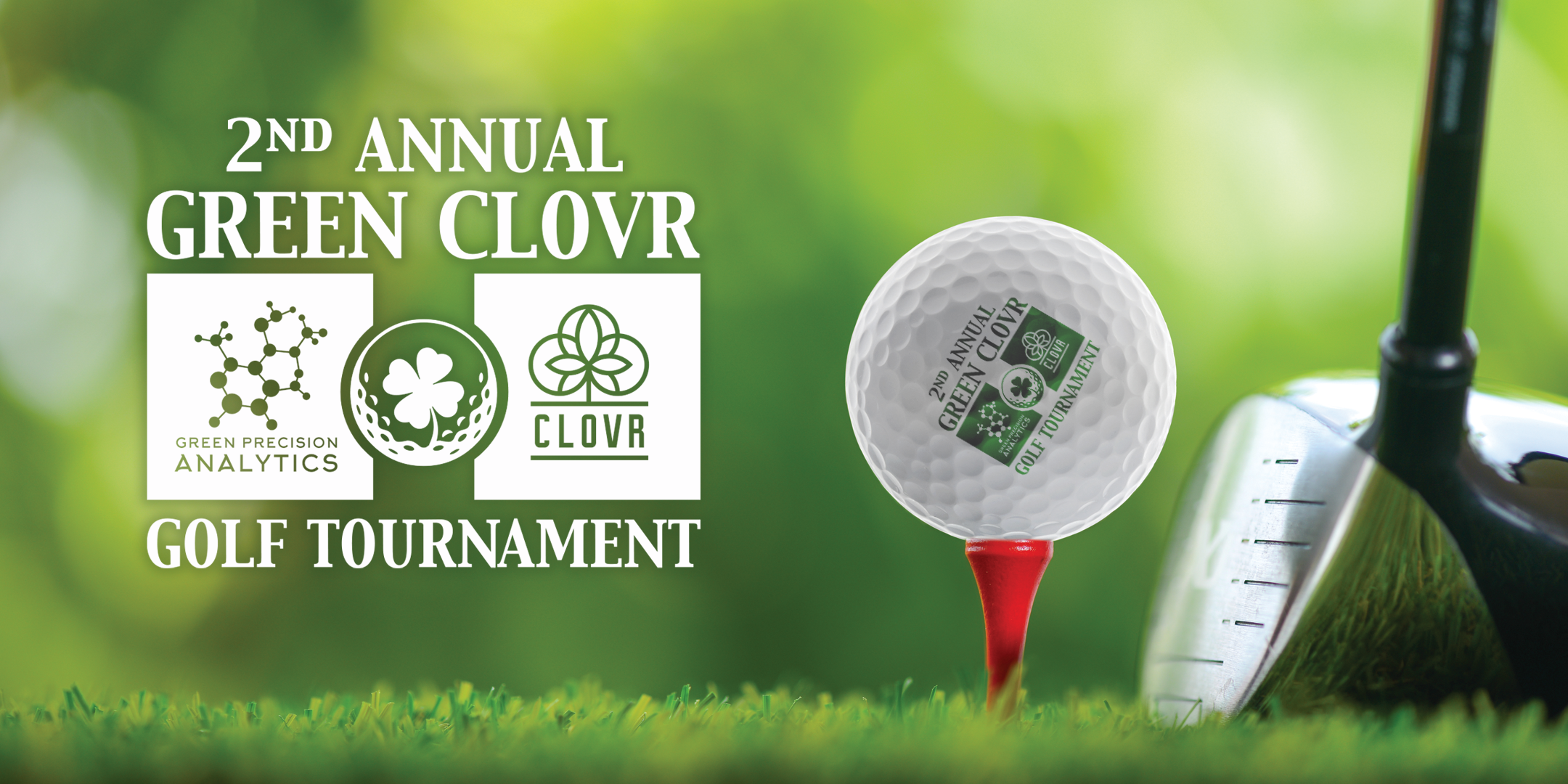 golf ball and Green Clovr logo