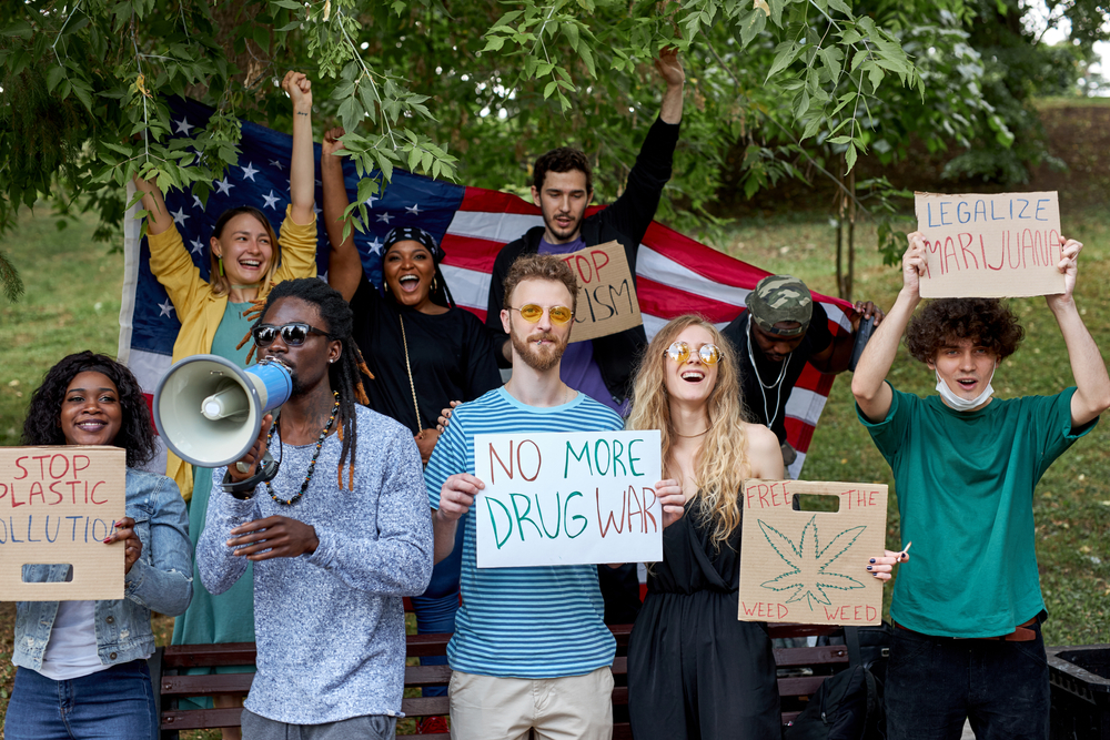 protesters against the war on drugs