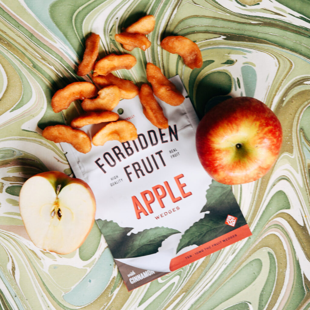 forbidden fruit dehydrated marijuana infused apple cinnamon chips