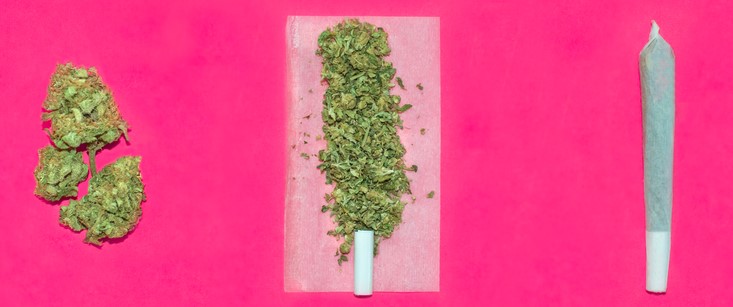 marijuana joint and filter tips